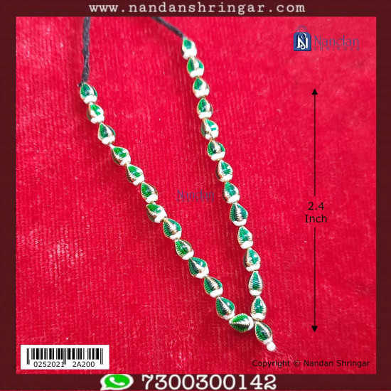 Kamal Mala Meenakari - Silver (Green)