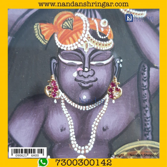 MayuraKrit Kundal - Silver (Manek)