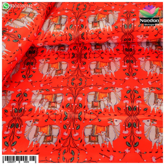 Cow Print Vastra  ( Red ) 