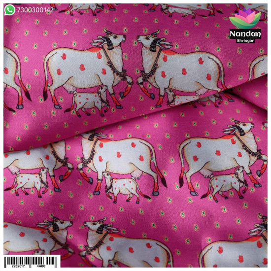 Cow Print Vastra  ( Pink ) 