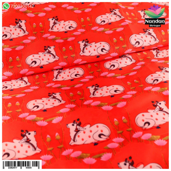 Cow Print Vastra  ( Red ) 