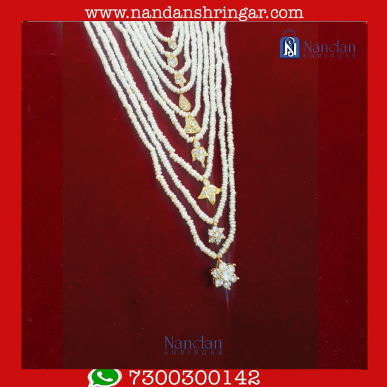 Real Pearl Bati Mala Set  - Hindolna Special