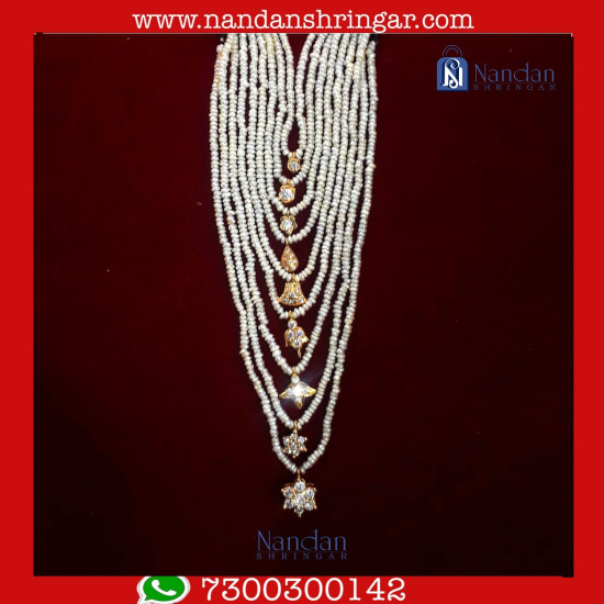 Real Pearl Bati Mala Set  - Hindolna Special