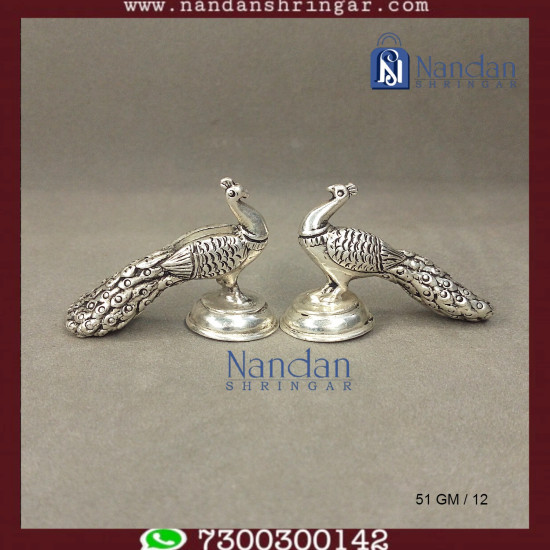 Peacock Fine Silver - One Pair (51 GM)