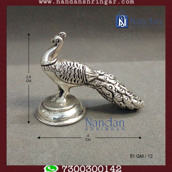 Peacock Fine Silver - One Pair (51 GM)