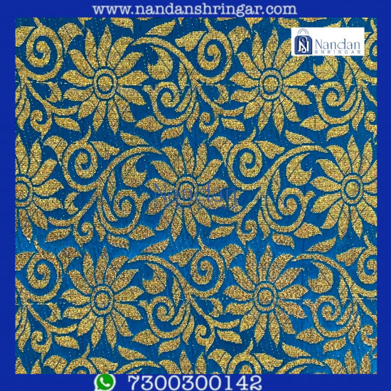 Designer Zari Vastra - Dark Blue (Neela)