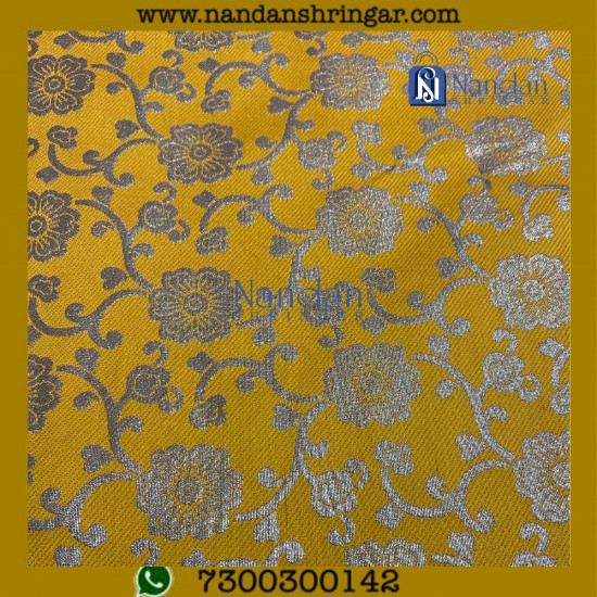 Flower Zari Vastra - Yellow (Champai)