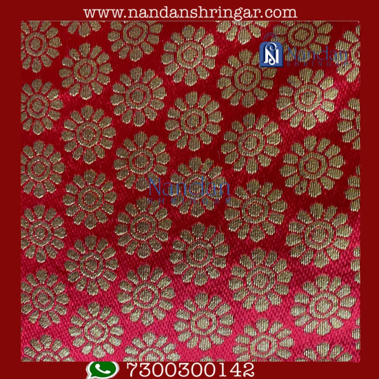 Flower Zari Vastra - Red (Laal)