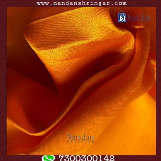 Premium Satin Vastra - Orange (Kesari)